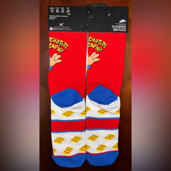 CAP’N CRUNCH ODD SOX NOVELTY CREW SOCKS NWT MEN’S SHOE SIZE 6-13 - Picture 2 of 2